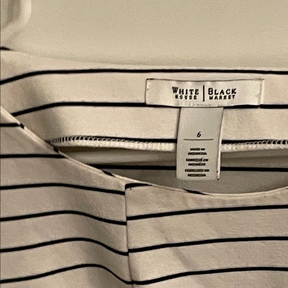 Women’s White House black market striped blouse - Picture 2 of 2